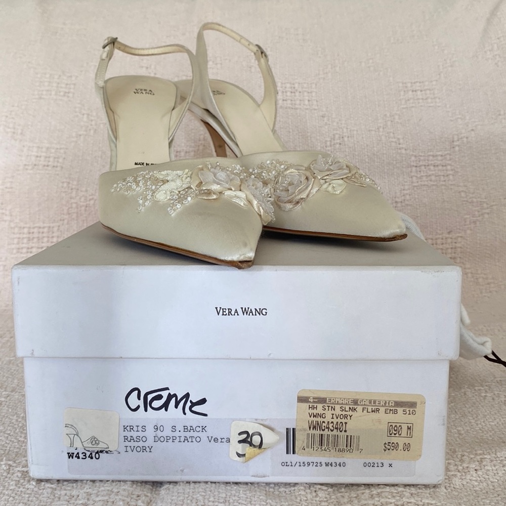 Vera Wang Sling Back Kris 39 M Ivory